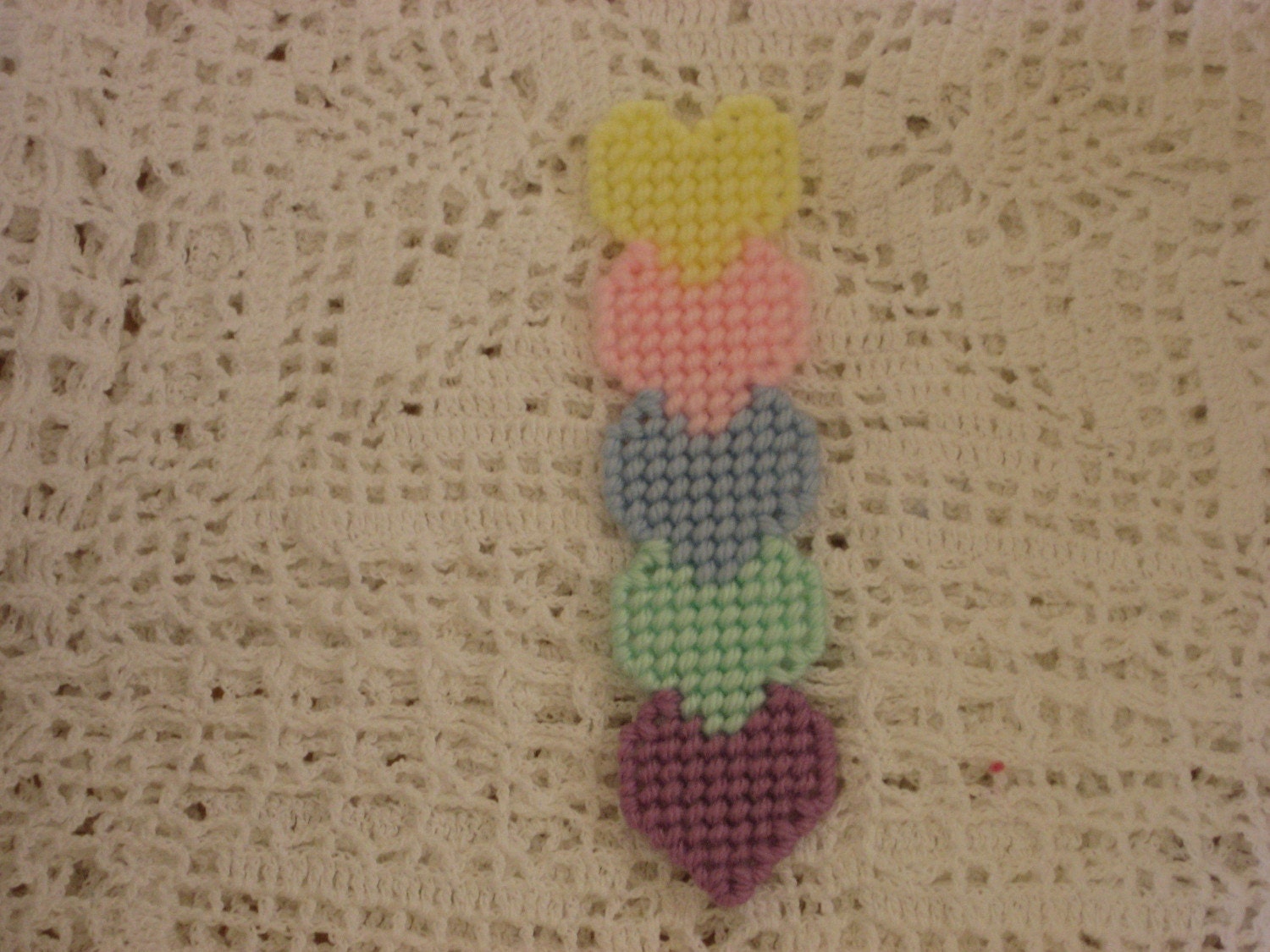 Pastel Multi-Colored Heart Bookmark