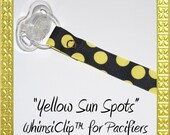 YELLOW SUN SPOTS WhimsiClip for Pacifiers
