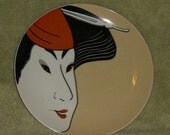 Vintage FITZ and FLOYD GEISHA PLATE JAPANESE DESERT SALAD
