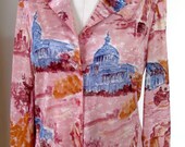 SALE - 70s Liberty Landmarks Disco Blouse - S