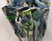 Fused Glass Ribbon Vase - Forest Fusion