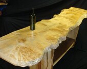 BUFFET TABLE. MAPLE BURL. 7 FEET.