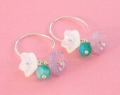 Flower Song Earrings jewel tones
