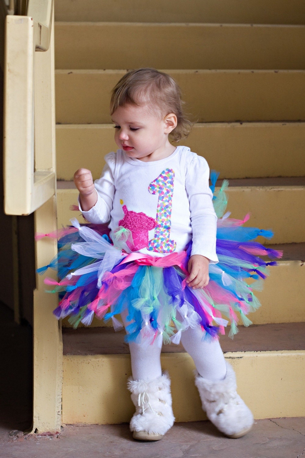 RESERVED LISTING FOR rozhuck, Surprise Party Knotty Tutu, Toddler Size
