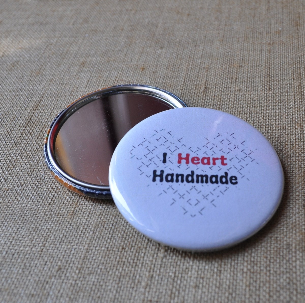 I Heart Handmade Pocket Mirror - 2.25 Inch