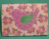 Prettiful Purple Birdy Bifold Card Wallet