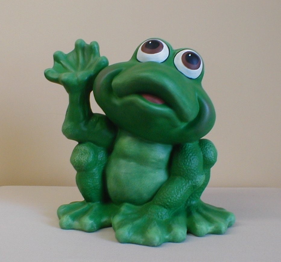 Fred the Howdy Frog - Handmade Yard Art