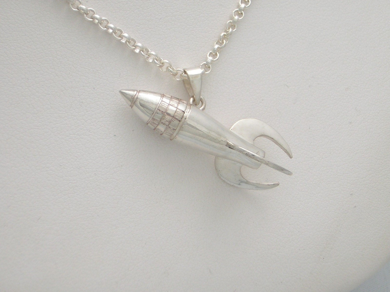 Large Rocket Ship Pendant.