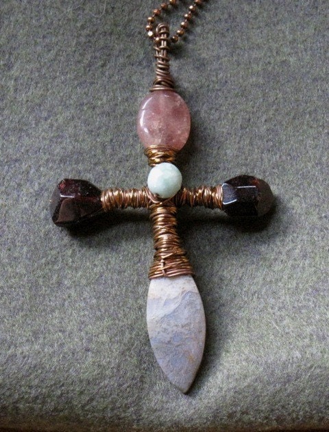 Coiled Cross Pendant