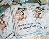 Jaunty Jellyfish Tags teal blue taupe sassy thoughts