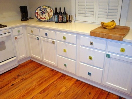 Drawer Pull Beach Glass Cabinet Knob