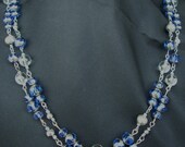 Blue Bubbles Wrap Around Necklace