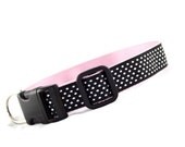 1 Inch Wide Dog Collar with Adjustable Buckle or Martingale in The Audrey