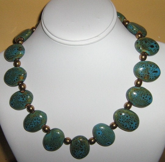 Luscious Turquoise And Mocha Necklace