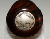 Cocobolo Wine Stopper w/  Buffalo Nickel   Stainless Steel