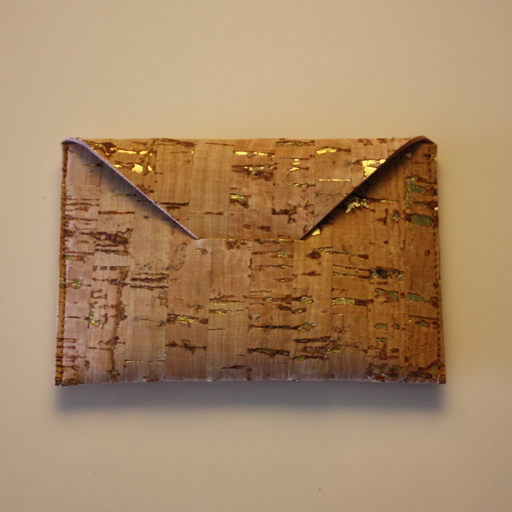 Metallic Cork Card Holder