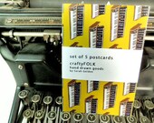 Set of 5 Postcards - Moog Synth Illustrated Cards