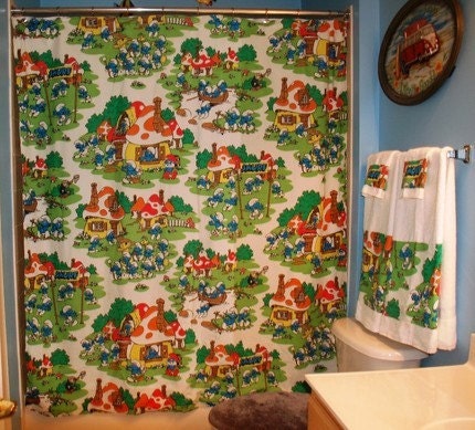 Smurf Bathroom Set