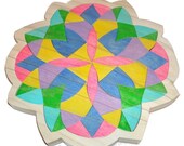 Mosaic Wooden Tray Puzzle - Kaleidoscope Mandala