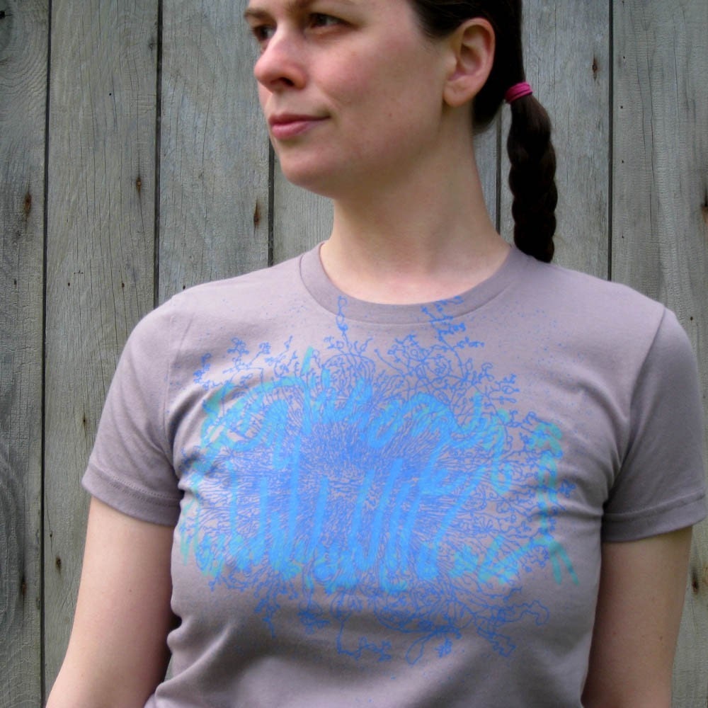 SALE - Womens Organic Cotton Grey Cellular Tee