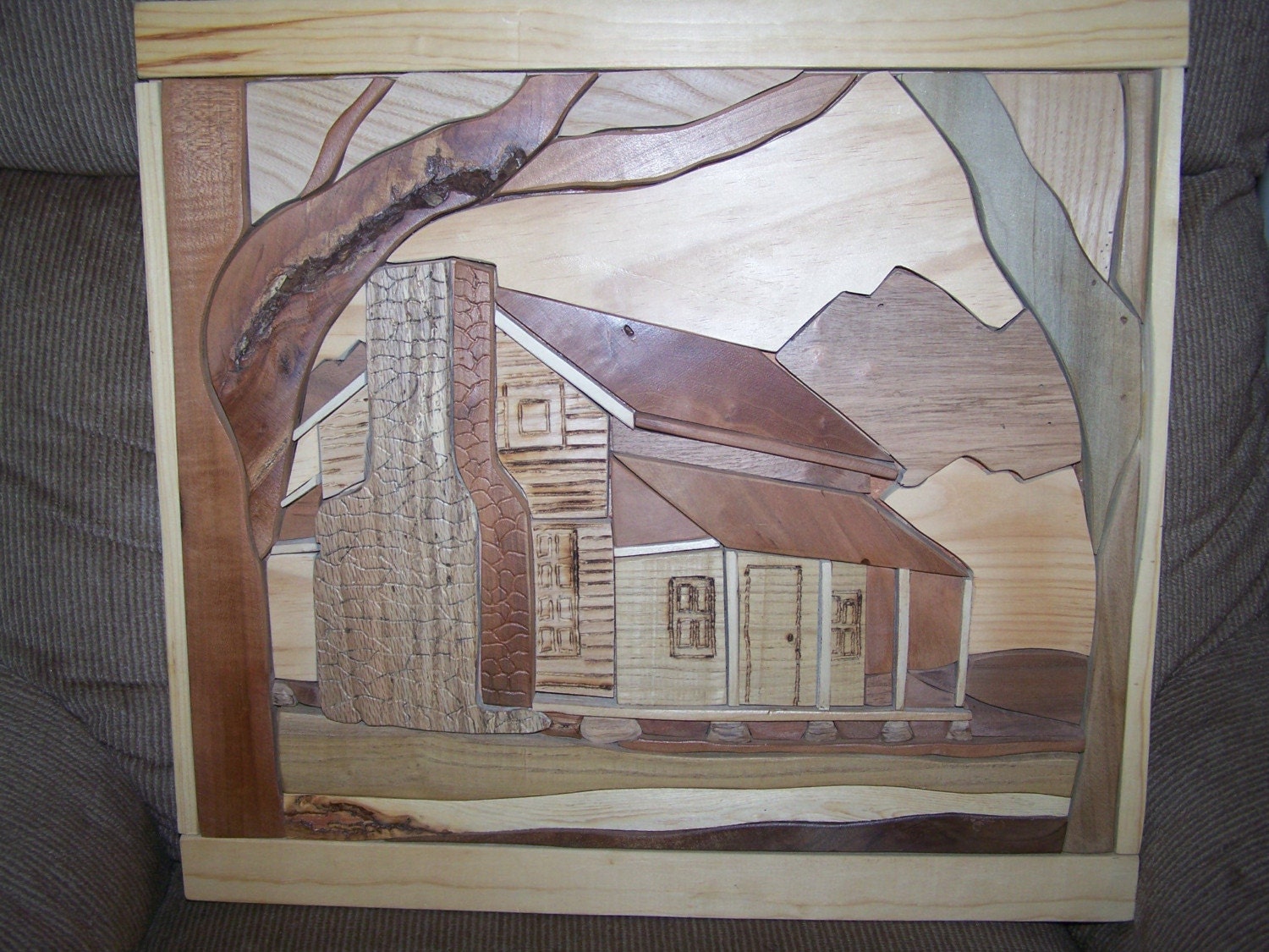 INTARSIA ROCKY TOP LOG CABIN sold, but we can make another one