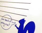 12 funny Recipe Cards - crow vs. squirrel (WG305 )