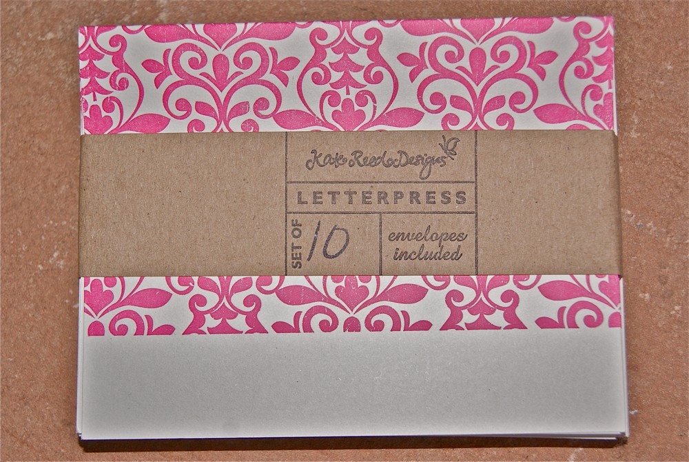 Fuschia Cleo Letterpress Card