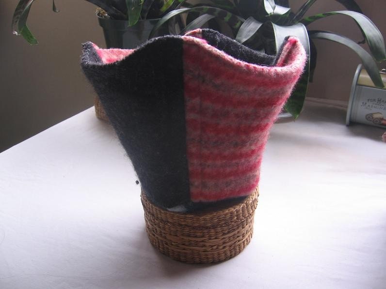 Yarn Bowl - Altered Wool Sweaters - One of a Kind -  Felted WOOL