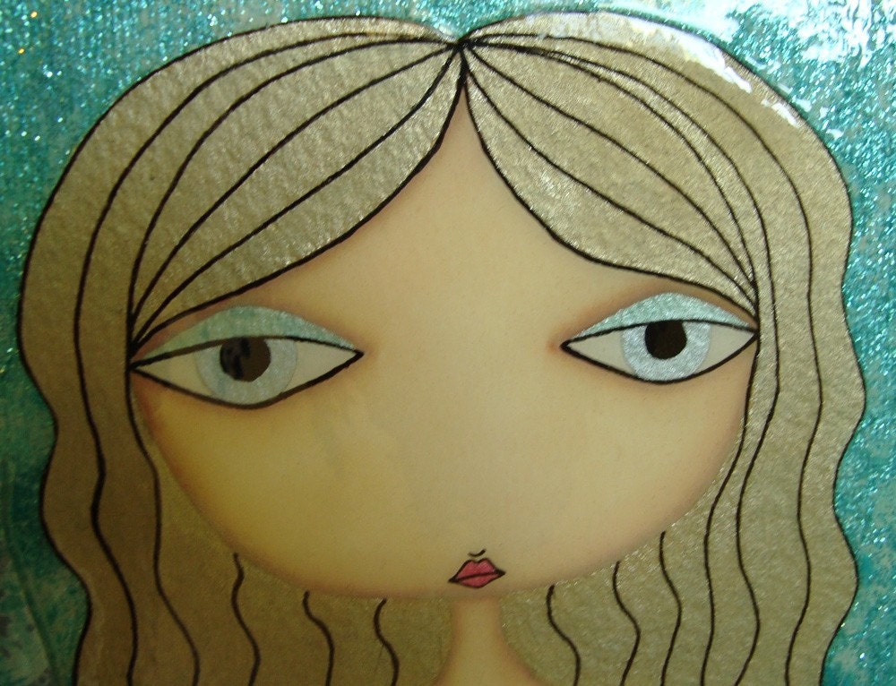 12 x 12 inch Mixed Media Original Painting - Shimmer II