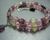 Nursing Breastfeeding Baby Feeding Reminder Bracelet Amethyst Pink SALE