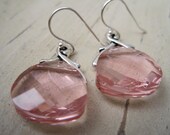 Pink Sparklers (handmade crystal teardrop dangle earrings)
