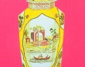 Porcelain Jar on Pink Canvas