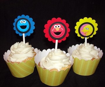 Sesame Street Cupcake Toppers