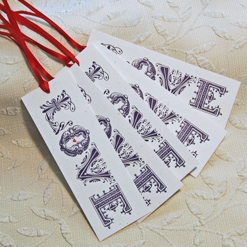 Letterpress Love Tags