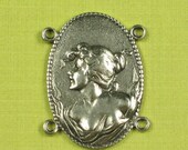 6 New Antiqued Silver 4 Ring Women Art Nouveau Jewelry Finding 564