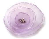 romantic soft lilac rose flower brooch