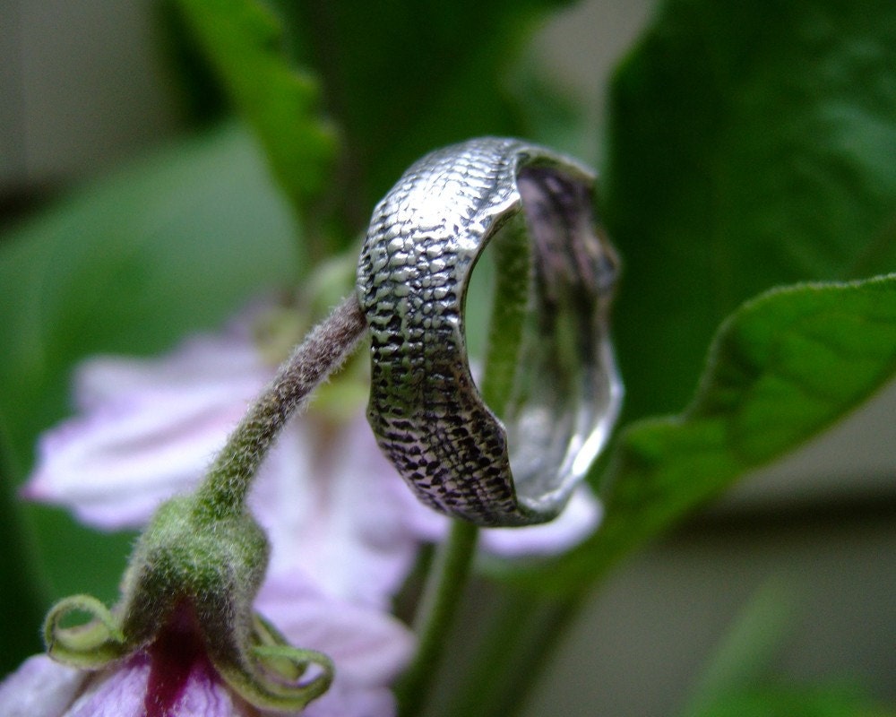 Sea Serpent Queen, womens handmade silver ring