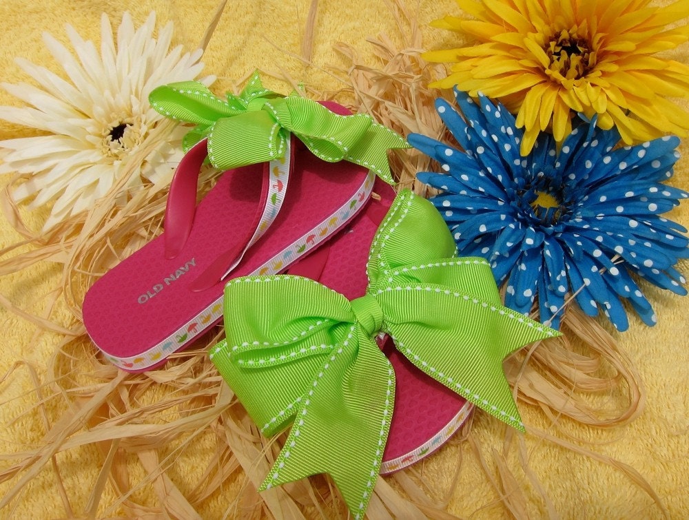 Umbrella Ribbon Flip Flops