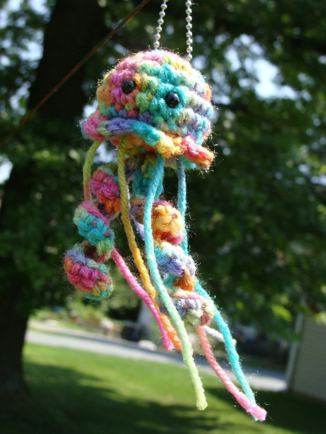 Amigurumi Baby Jellyfish Plush Keychain - Your choice of color