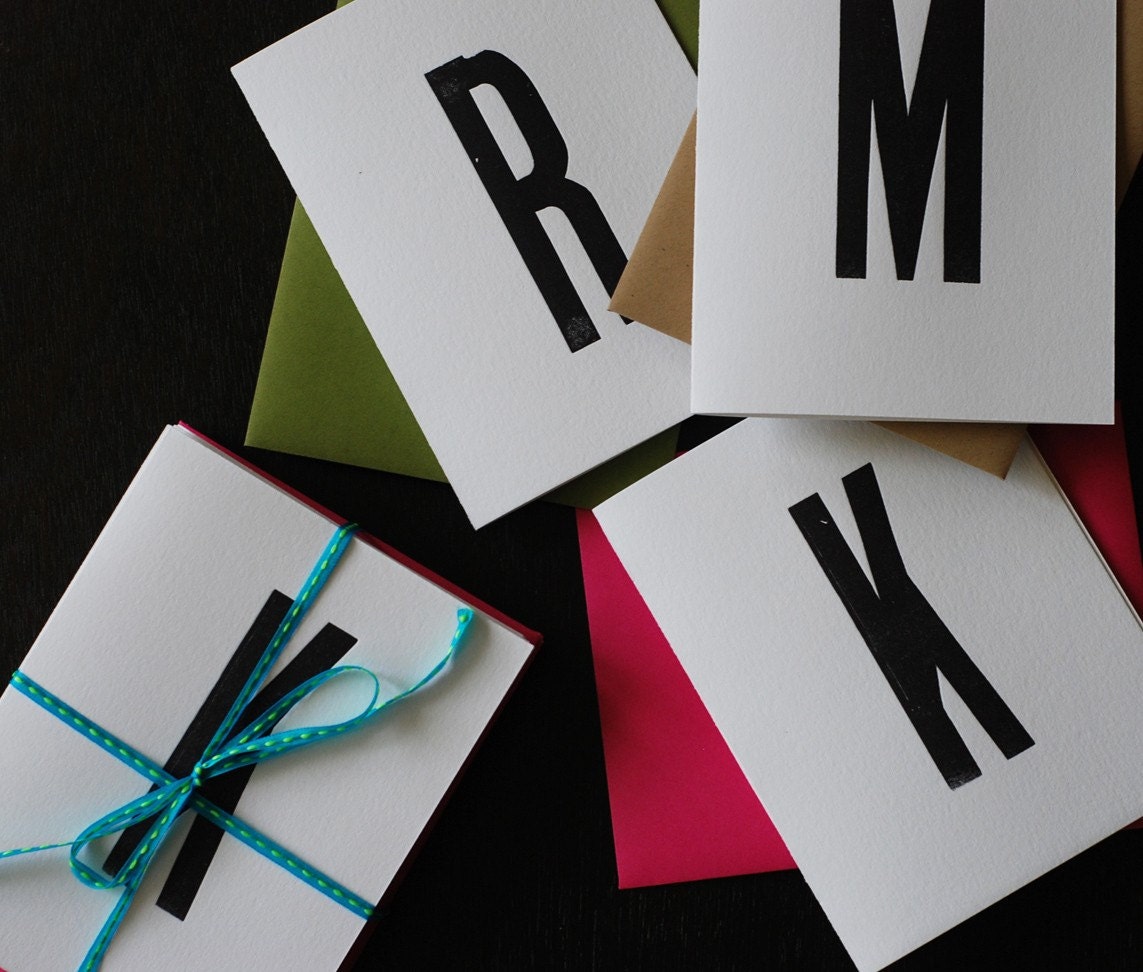 Vintage Wood Type Note Cards