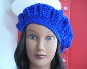 Francine- ribbed crochet beret, hat