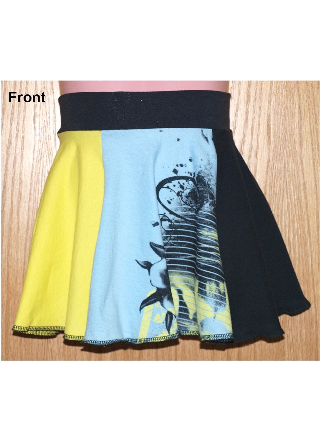 YELLOW ROSE Knit WhimsiWhirl Twirl Skirt - size 24mo/2T - One of a Kind