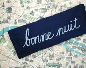 Lavender and Flaxseed Eye Pillow with Hand Embroidery by Dolce Dreams