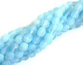 milky aquamarine 4mm fire polish czech glass bead strand GB044