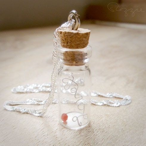 Valentine Jewelry, Love in a Bottle, Sterling Silver
