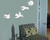 set of 4 DOVE Peace Love Bird vinyl wall art sticker decals