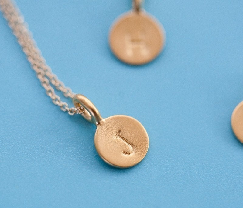Reserved for Meredith One 14k Gold Vermeil TIny Initial Charm Letter C