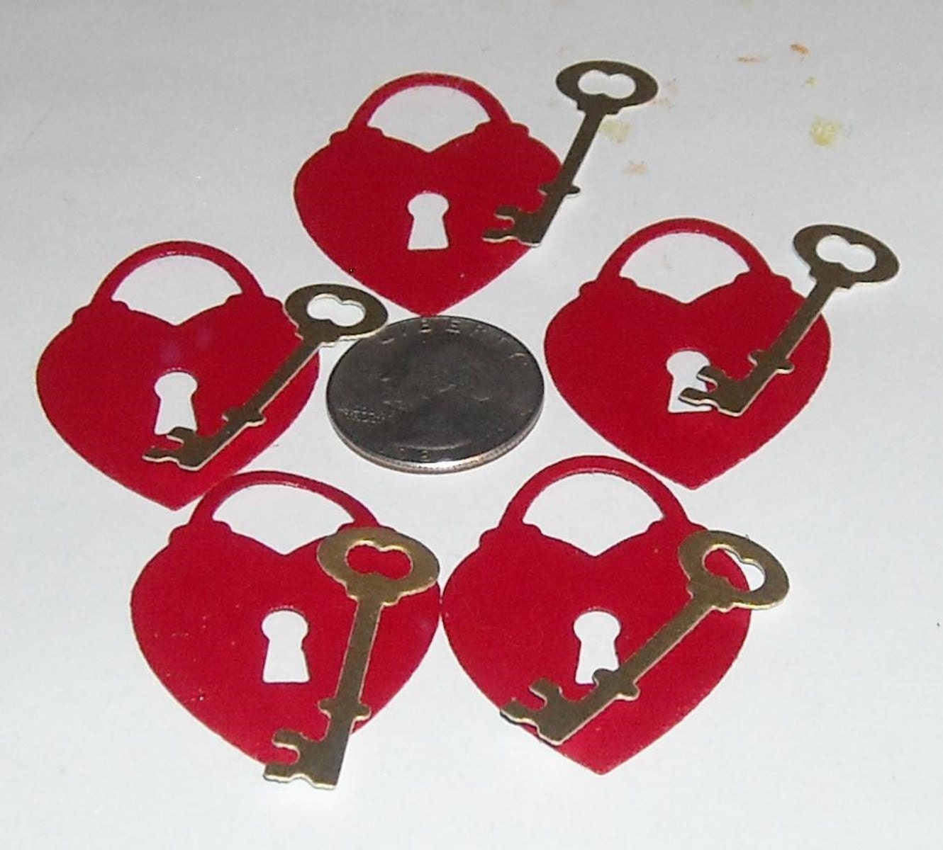 Locked Hearts and Keys- 10 piece set