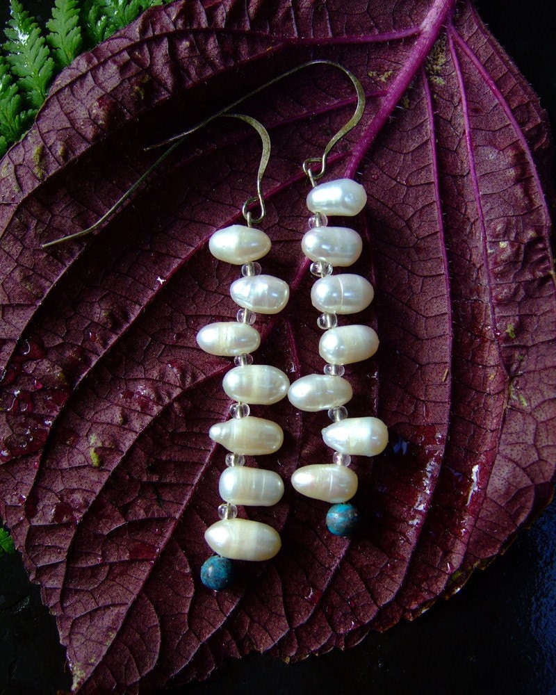 Pearl Rain Blue earrings