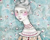 18th century folk art print, "Lady Violet's Disguise"